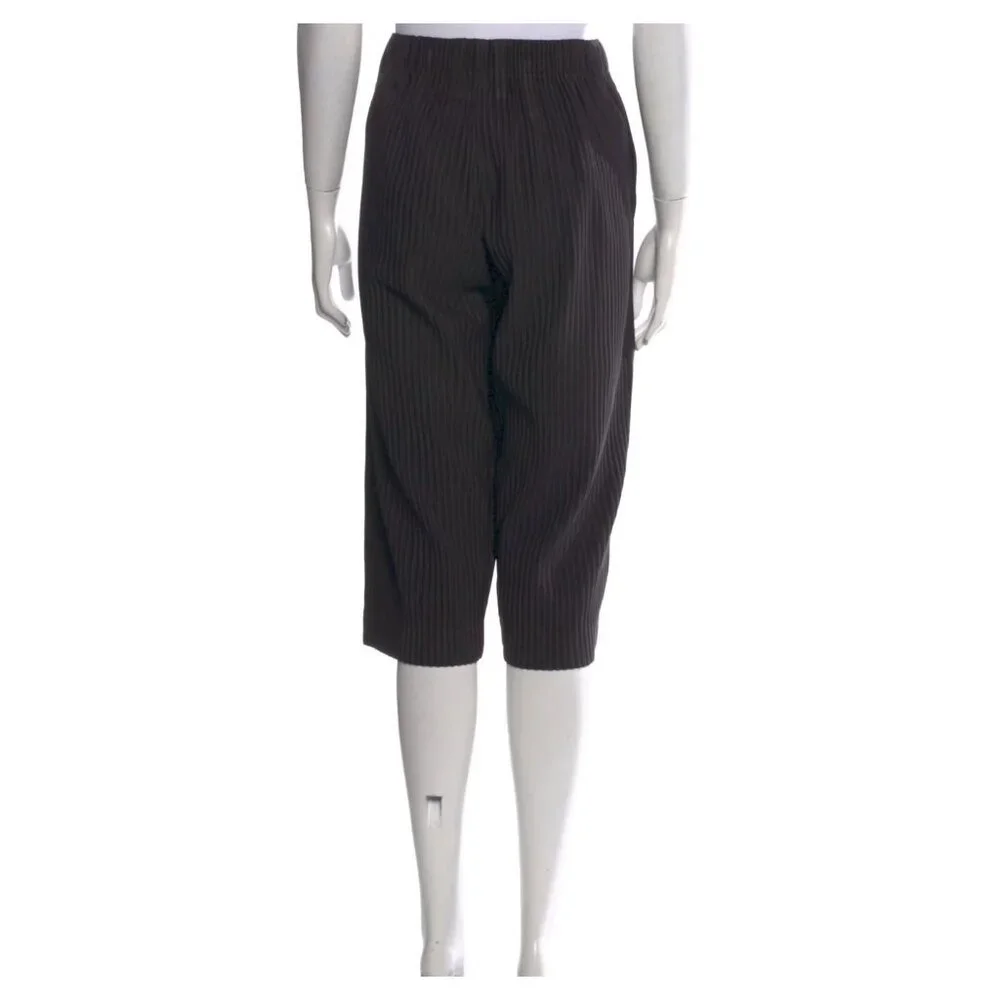 Issey Miyake Homme Plisse 2 / Medium shorts cropped pants matte black w/pockets - Picture 6 of 11